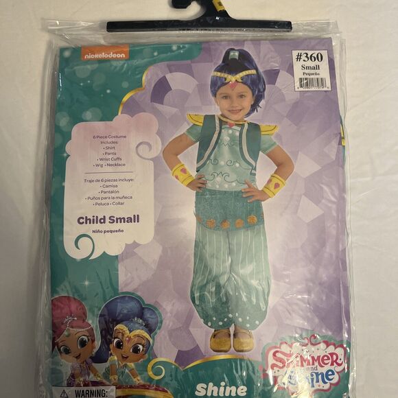 Halloween Dress up Girls Child Sz Small 4-6 Shimmer & Shine "Shine Costume - Picture 1 of 16